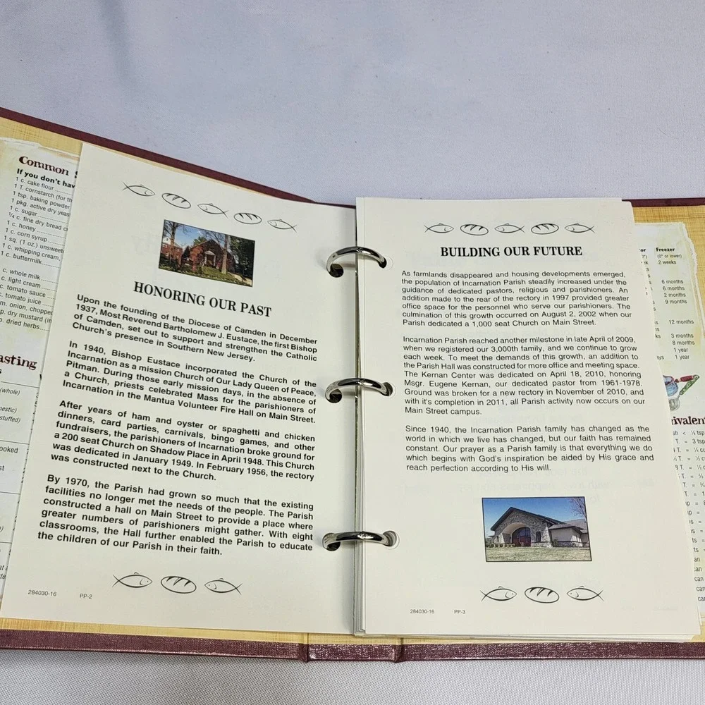 Faith Family and Food Cookbook Church of the Incarnation Collection Mantua NJ